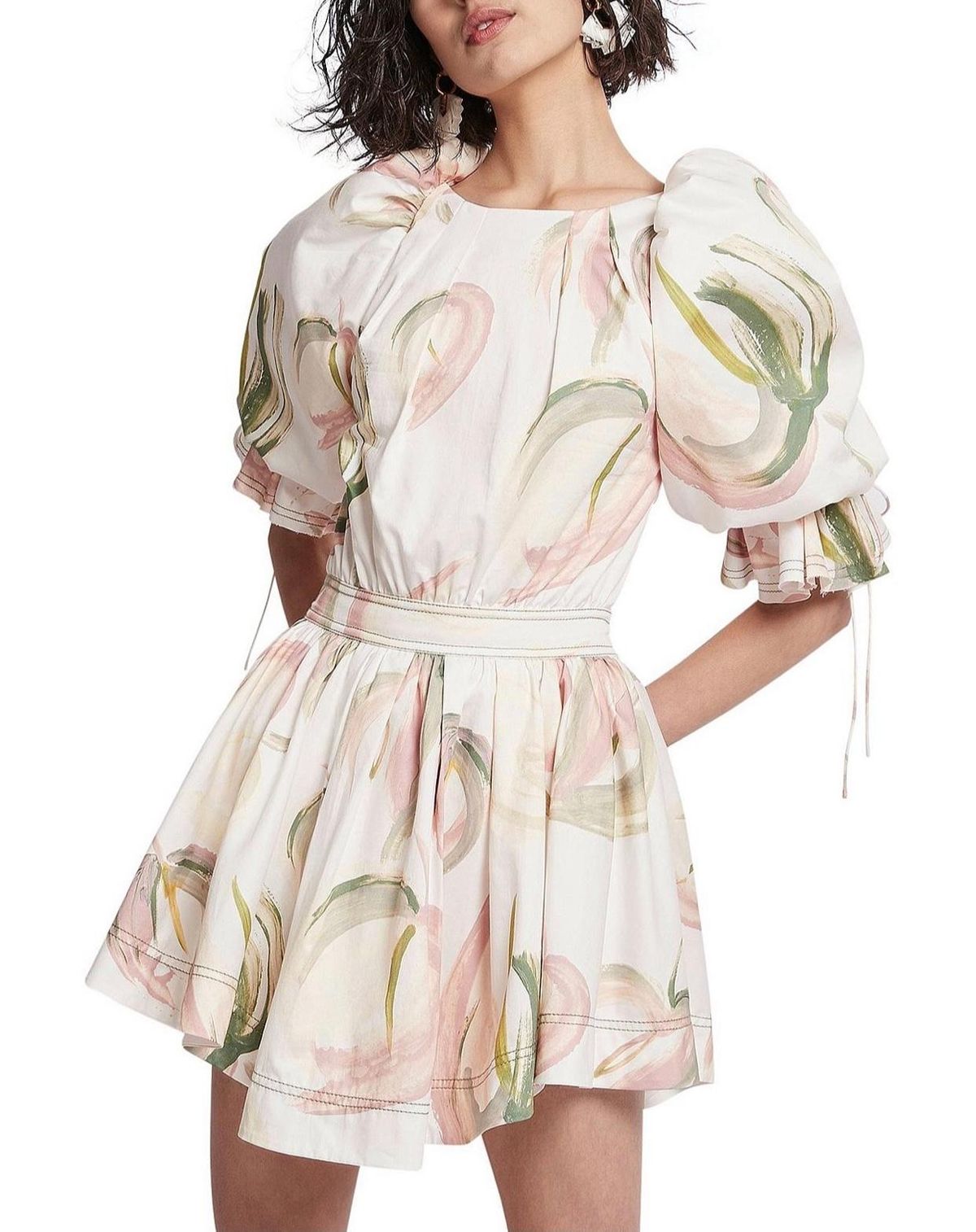 Aje Imprint Mini Dress Print Size 10 for rent on The Volte - main image