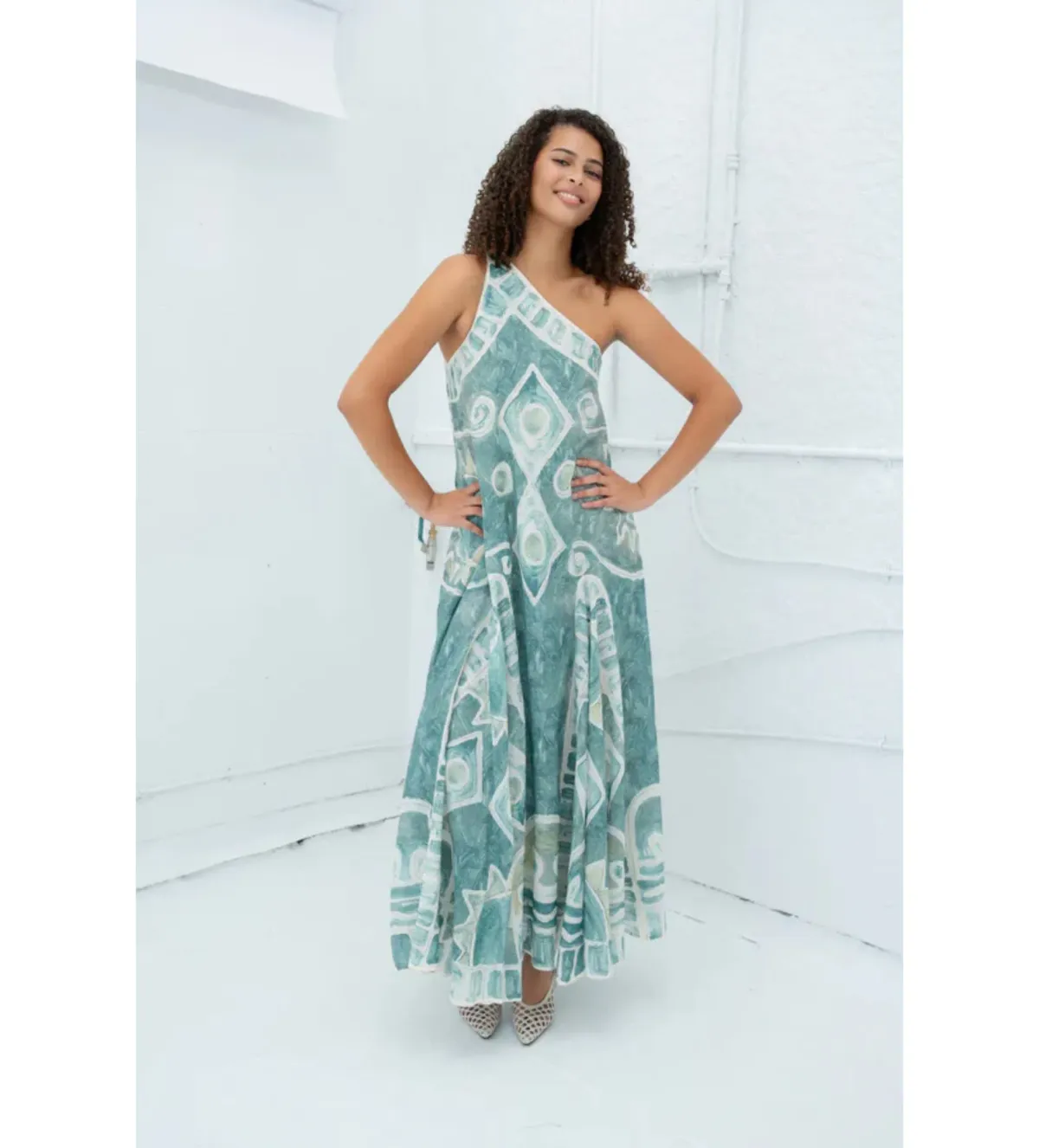 Alemais Samira Gown in Print Size AU12 for rent on The Volte - main image