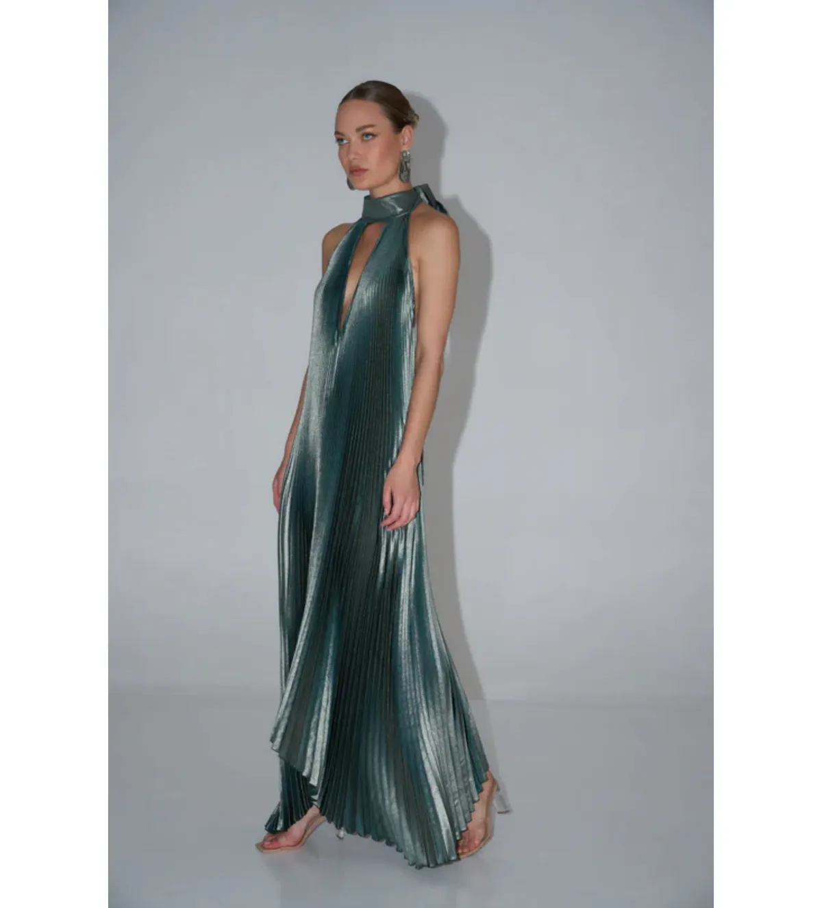 L'Idee Opera Gown in Oil Shine Size AU8 - Image 1