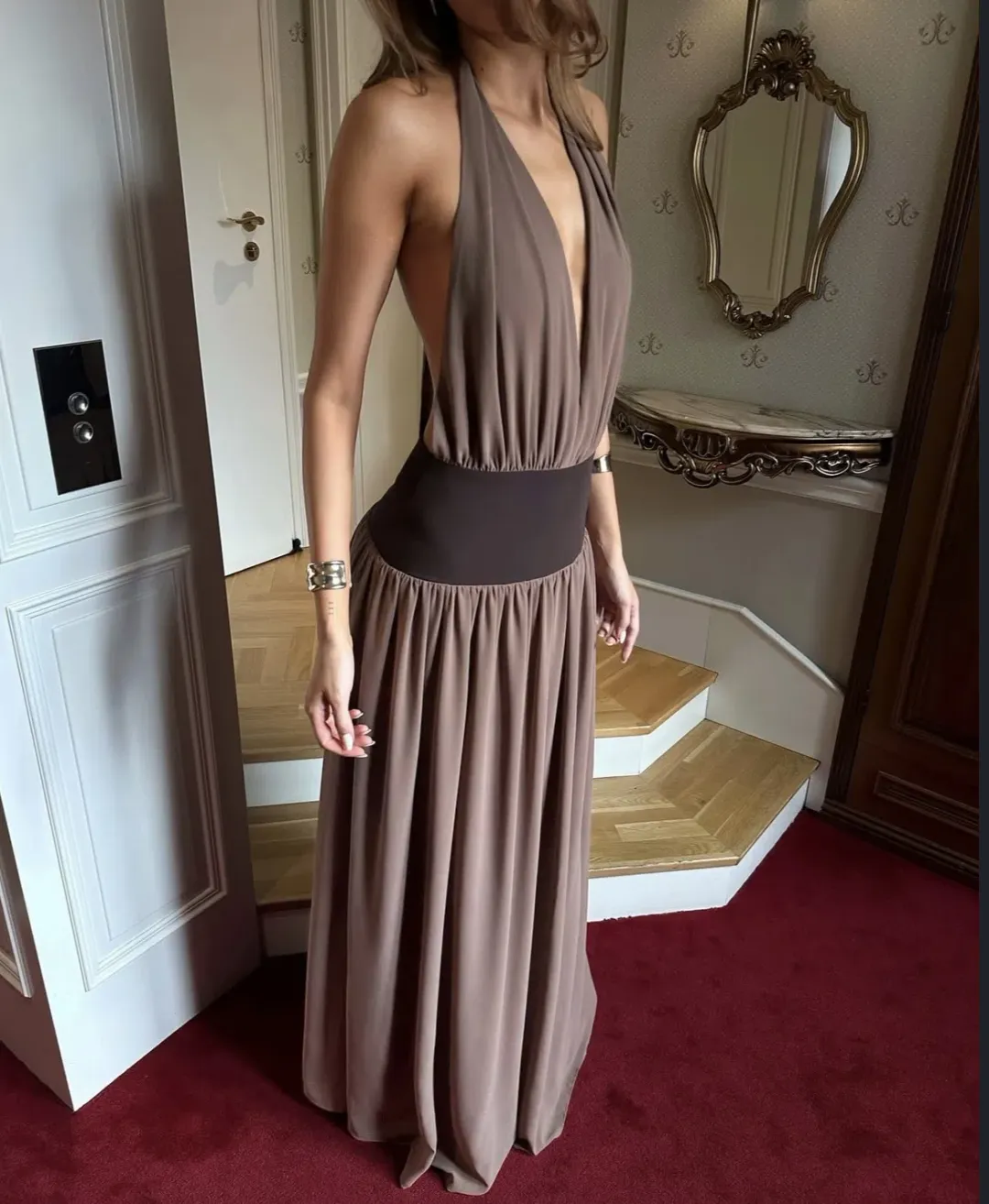Fenity Ophelia Dress Brown Size XS for rent on The Volte - main image