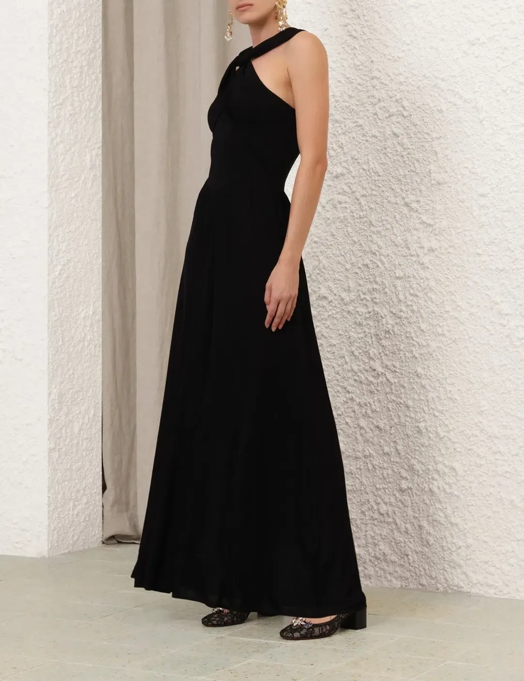 Crush Halter Neck Midi Dress By Zimmermann Size 0 for rent on The Volte - main image