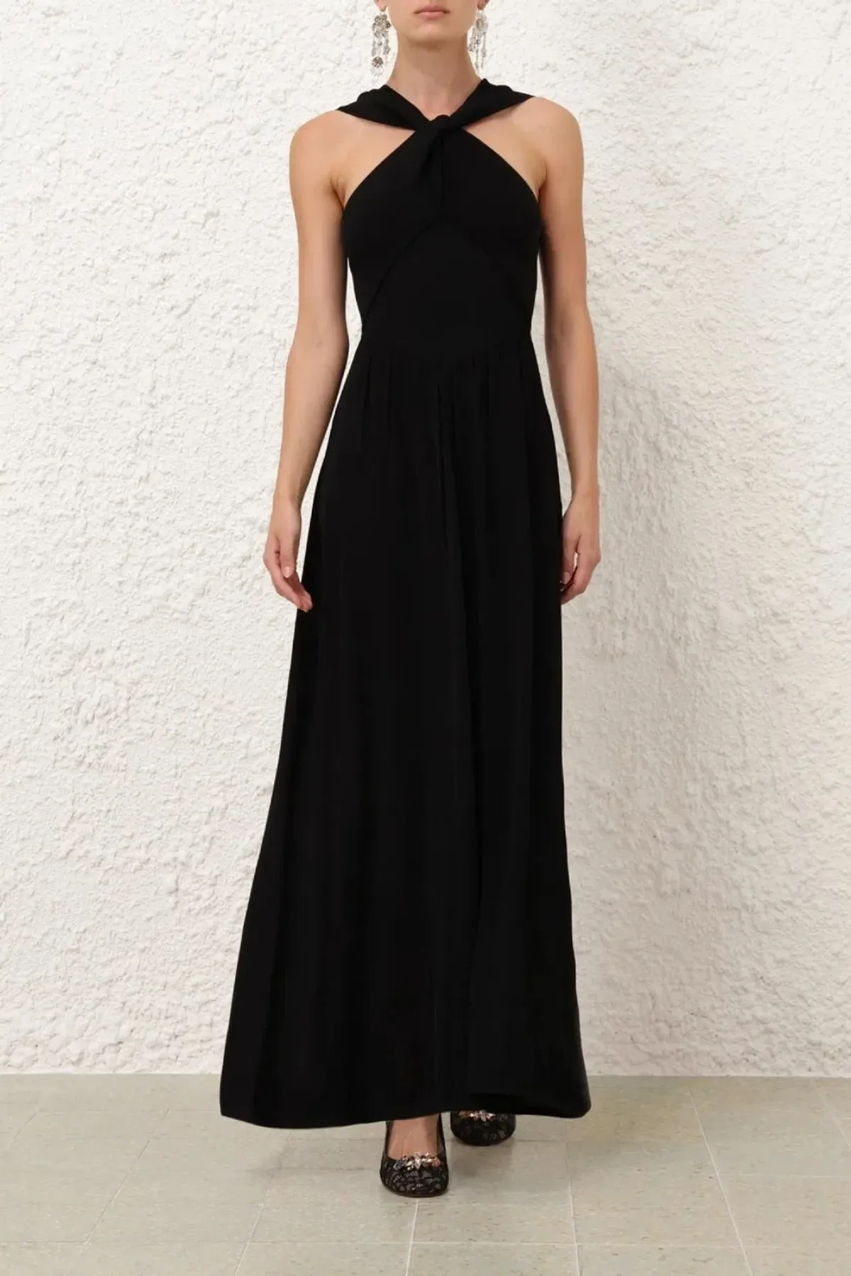 Crush Halter Neck Midi Dress By Zimmermann Size 0 - Image 1