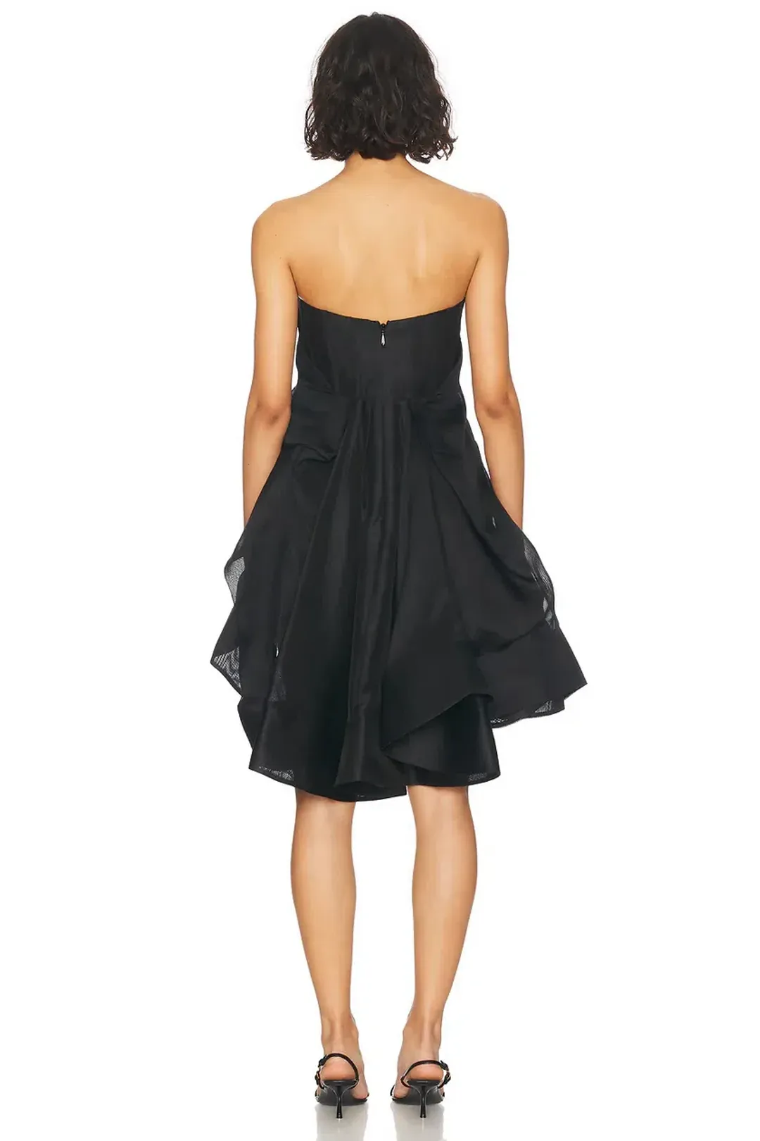 Illuminate Draped Mini Dress Black by Zimmermann Size 1 for rent on The Volte - main image