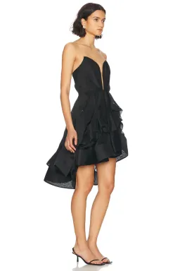 Illuminate Draped Mini Dress Black by Zimmermann Size 1 for rent on The Volte - image 2