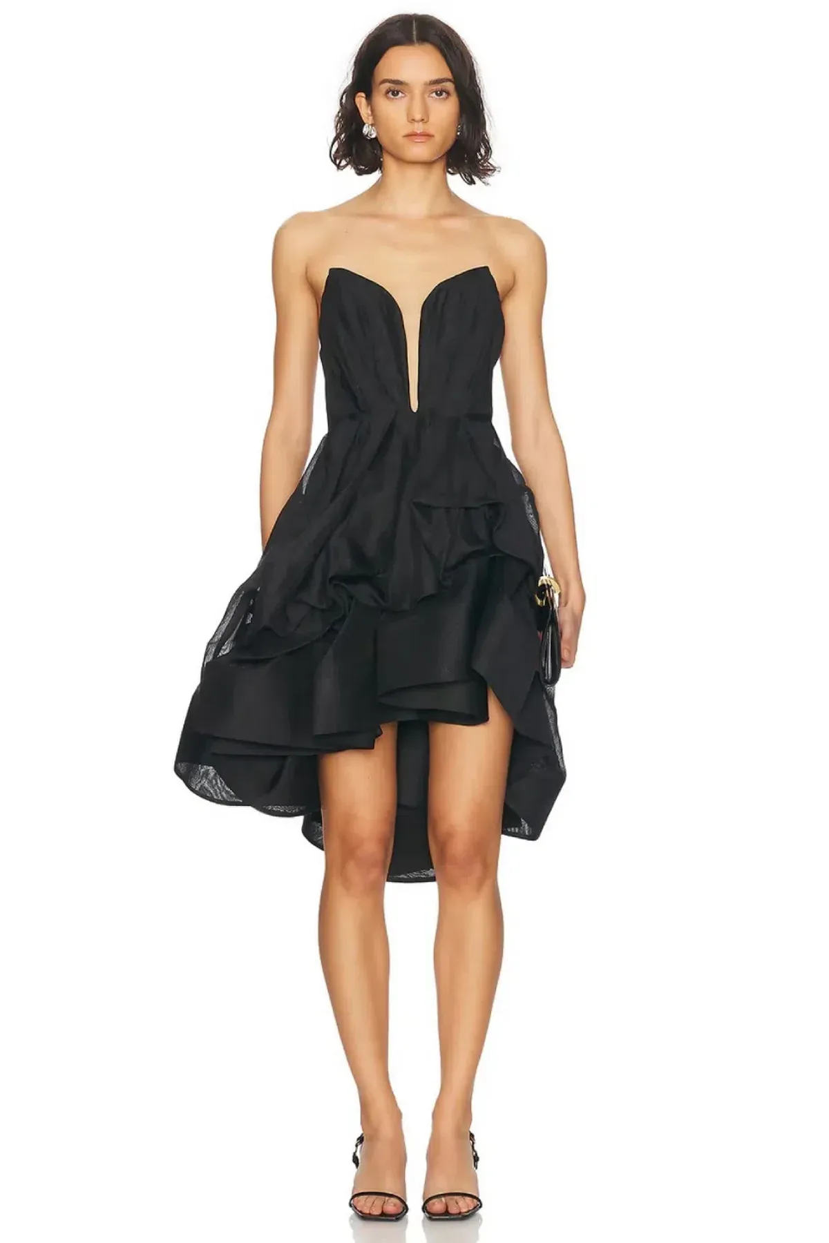 Illuminate Draped Mini Dress Black by Zimmermann Size 1 - Image 1
