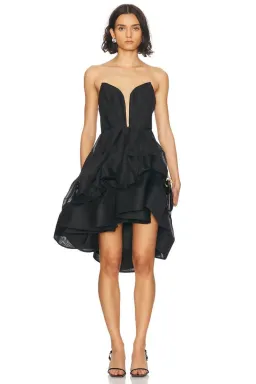 Illuminate Draped Mini Dress Black by Zimmermann Size 1 for rent on The Volte - image 1