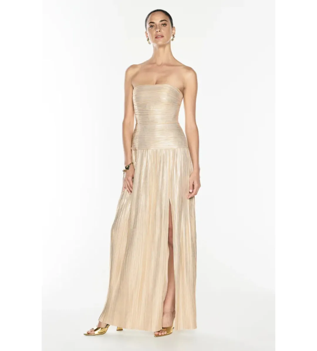 Manning Cartell Love and Lustre Dress in Gold Size AU8 for rent on The Volte - main image