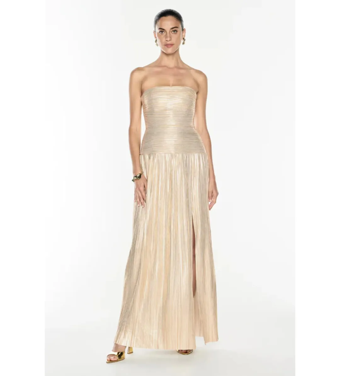Manning Cartell Love and Lustre Dress in Gold Size AU8 for rent on The Volte - main image