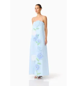 Elliatt Buttercup Embroidered Maxi Dress In Blue Size AU10 for rent on The Volte - image 3