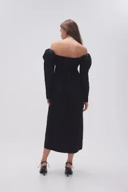 🖤 AJE Valentina Bow Midi Dress in Black – Size AU 8 - Evening Outfit 🖤 for rent on The Volte - image 6