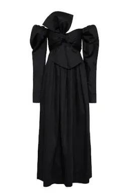 🖤 AJE Valentina Bow Midi Dress in Black – Size AU 8 - Evening Outfit 🖤 for rent on The Volte - image 7
