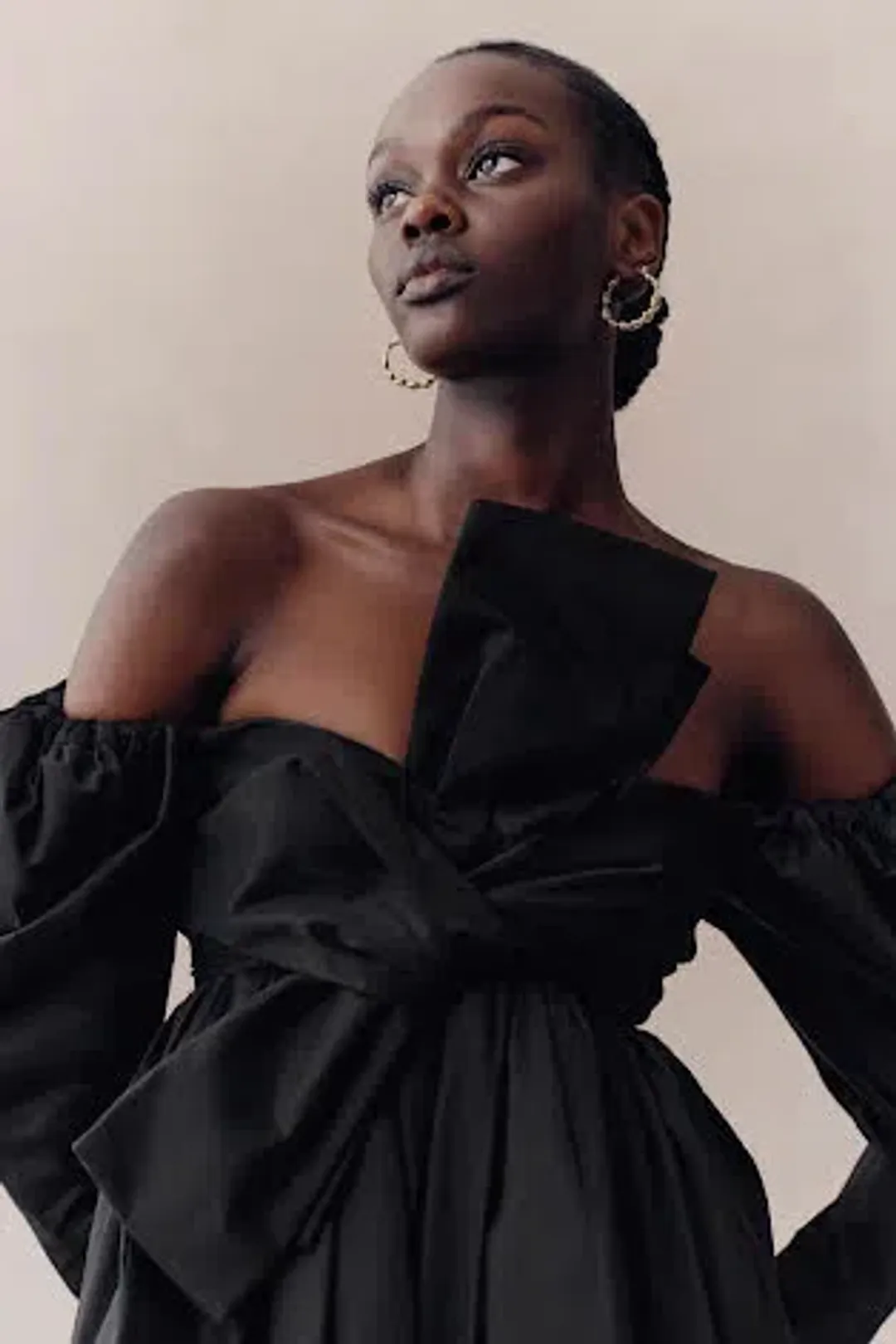 🖤 AJE Valentina Bow Midi Dress in Black – Size AU 8 - Evening Outfit 🖤 for rent on The Volte - main image