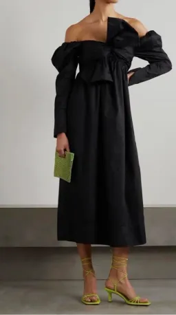 🖤 AJE Valentina Bow Midi Dress in Black – Size AU 8 - Evening Outfit 🖤 for rent on The Volte - image 1