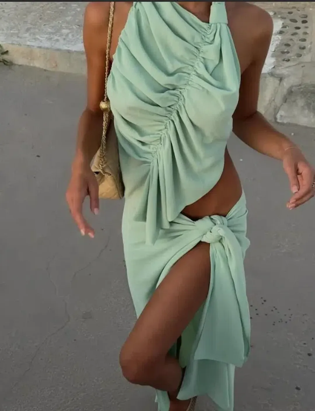 Koster Kulture Bobbies Top Skirt Set Pistachio Green Size M for rent on The Volte - main image