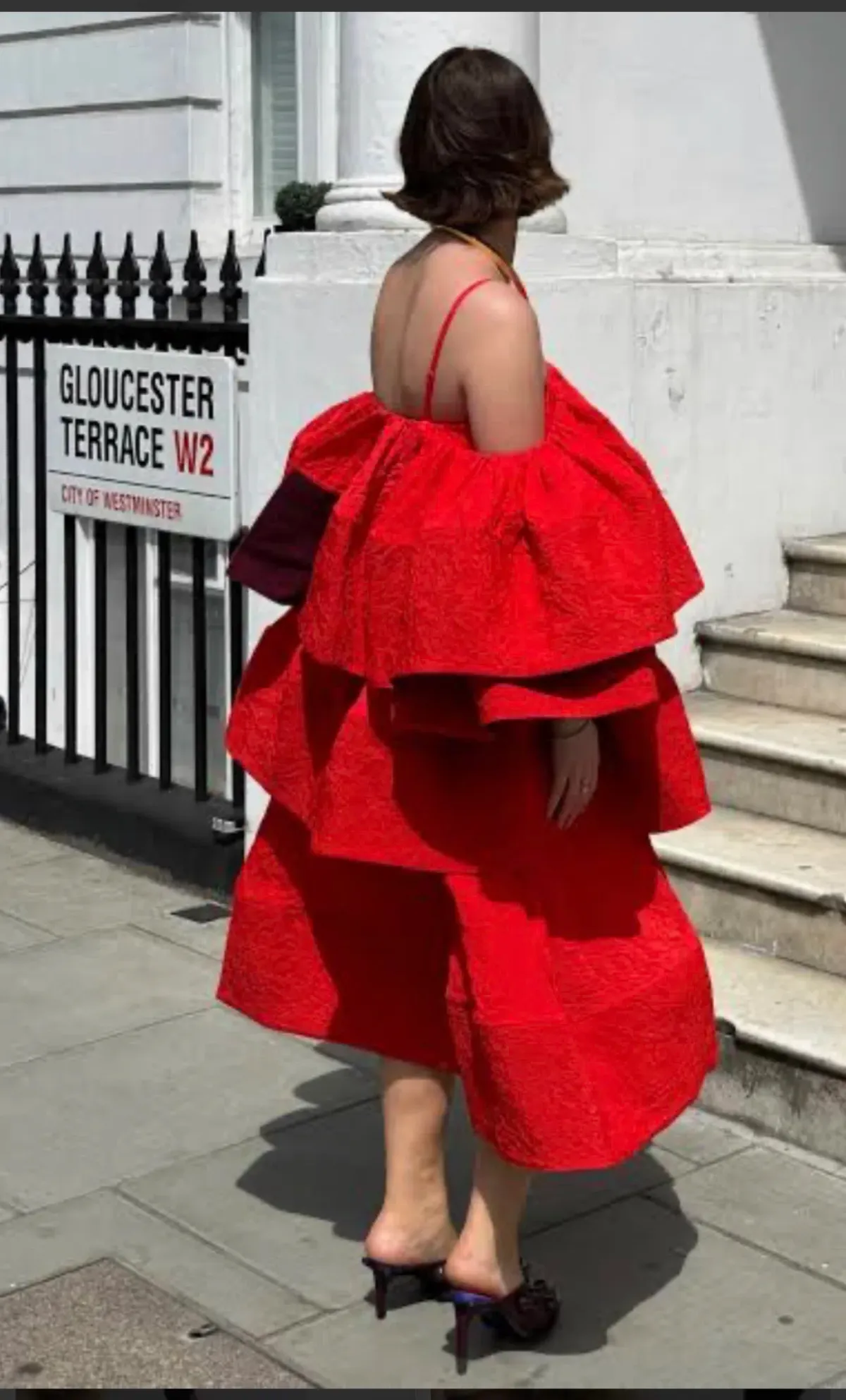 Roksanda X & Other Stories Ruffle Jacquard Midi Dress - size 10 - Image 3