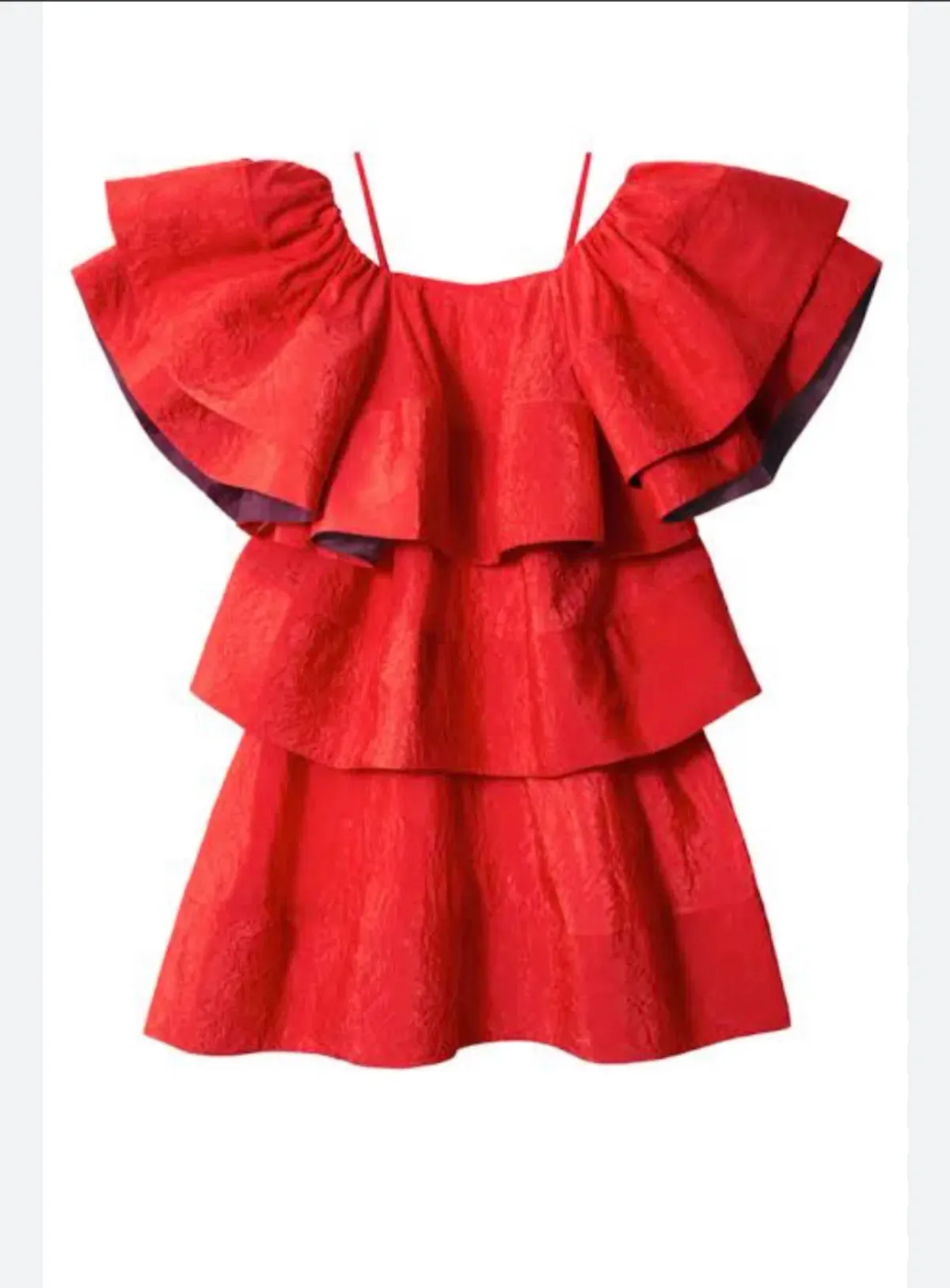 Roksanda X & Other Stories Ruffle Jacquard Midi Dress - size 10 - Image 2