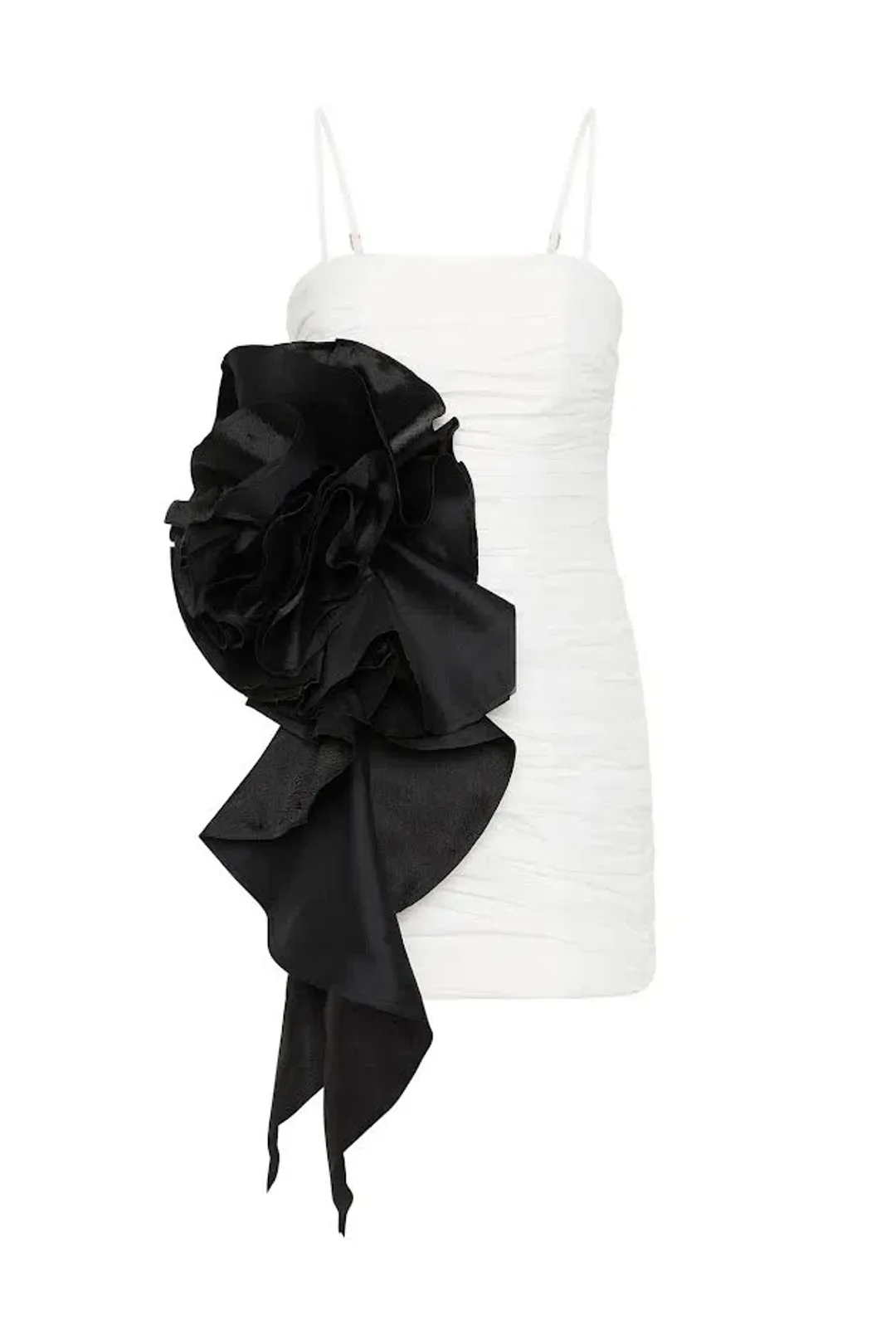 New AJE Potion Spiral Mini Dress in Ivory White & Black - Size 8 AU for rent on The Volte - main image