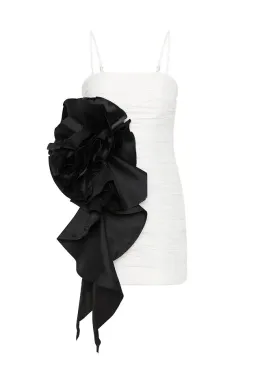 New AJE Potion Spiral Mini Dress in Ivory White & Black - Size 8 AU for rent on The Volte - image 12