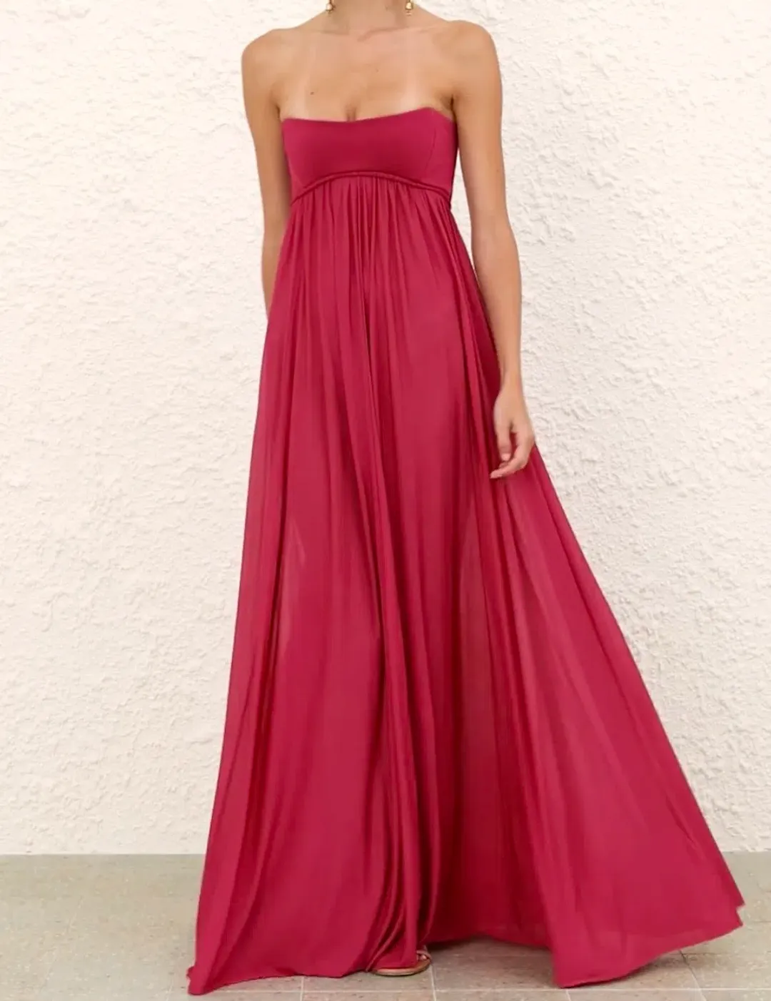 Zimmermann Luna Jersey Bandeau Gown s0 for rent on The Volte - main image