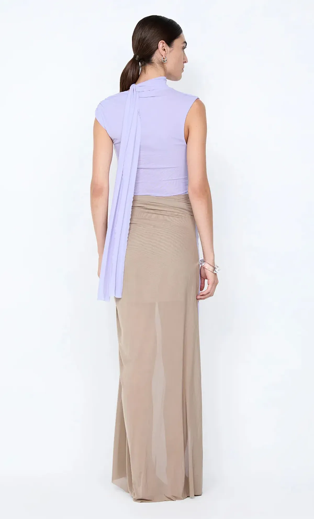BEC & BRIDGE Connie Twist Maxi Dress in Wisteria Taupe Size 10 - Image 2