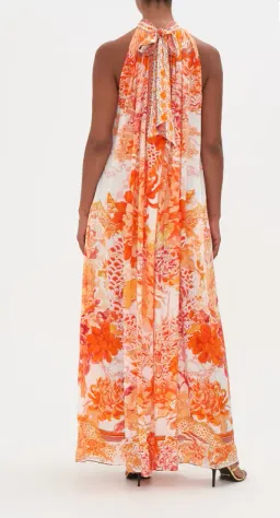 Camilla Tie neck long dress Dragon mother for rent on The Volte - image 2