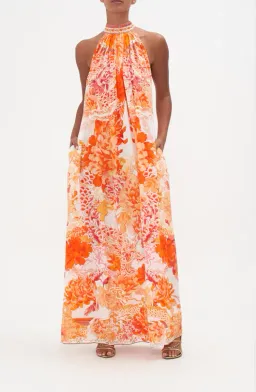 Camilla Tie neck long dress Dragon mother for rent on The Volte - image 1