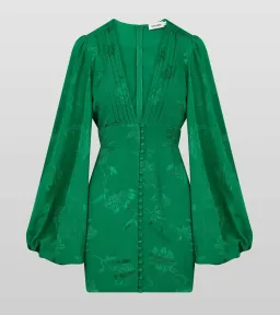 Rat & Boa Isabella Long Sleeve Mini Dress In Green | Size XS AU 6 for rent on The Volte - image 5