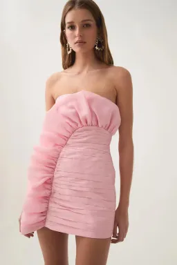 🩷 AJE Telma Ruffle Micro Mini Dress – Pink Quartz – Size AU 12 🩷 for rent on The Volte - image 3