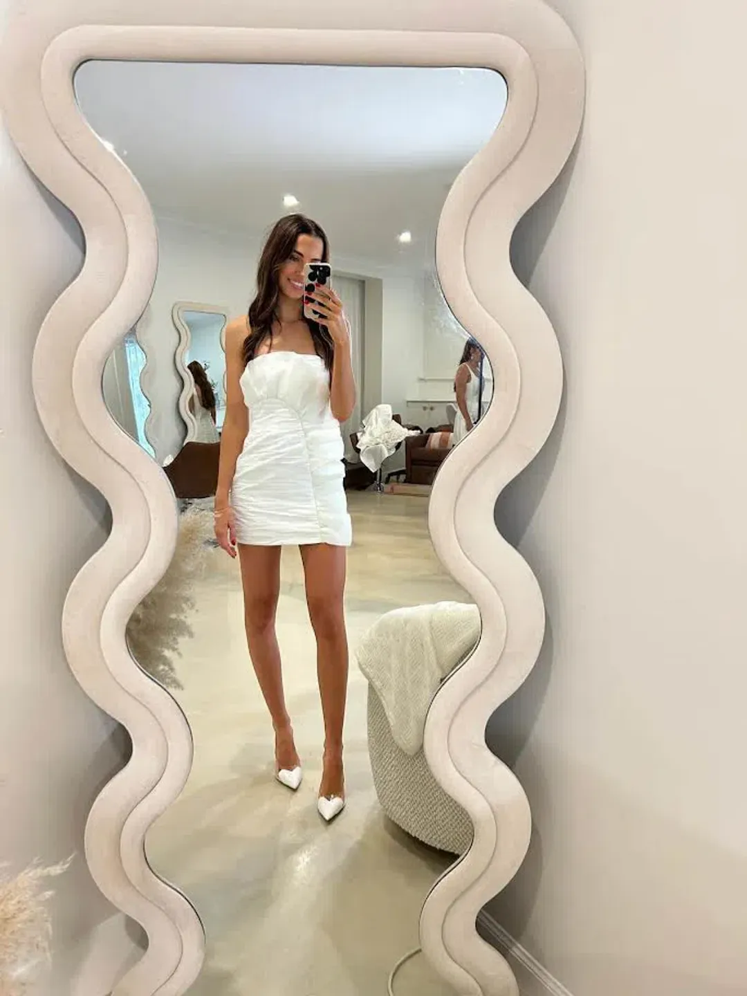 🩷 AJE Telma Ruffle Micro Mini Dress – Pink Quartz – Size AU 12 🩷 for rent on The Volte - main image