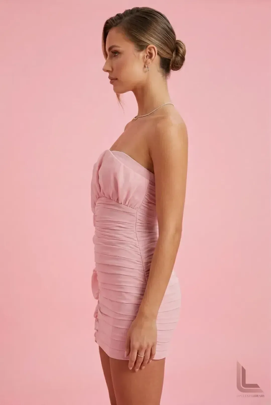 🩷 AJE Telma Ruffle Micro Mini Dress – Pink Quartz – Size AU 12 🩷 for rent on The Volte - main image