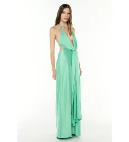 💚 NEW Manning Cartell Evening Trance Slip Dress – Turquoise Green – Size AU 10 💚 for rent on The Volte - image 2