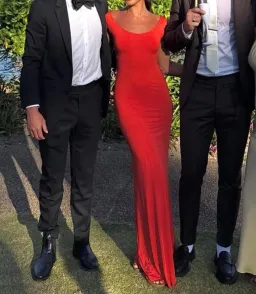 MISHA Margot jersey dress in chilli 🌶️ size: SMALL for rent on The Volte - image 3