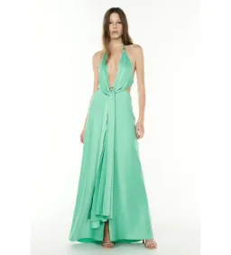 💚 Manning Cartell Evening Trance Slip Dress – Turquoise Green – Size AU 8 💚 for rent on The Volte - image 2