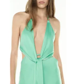 💚 Manning Cartell Evening Trance Slip Dress – Turquoise Green – Size AU 8 💚 for rent on The Volte - image 3
