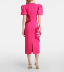 REBECCA VALLANCE Layana Midi Dress Raspberry Pink Size 10 for rent on The Volte - image 2