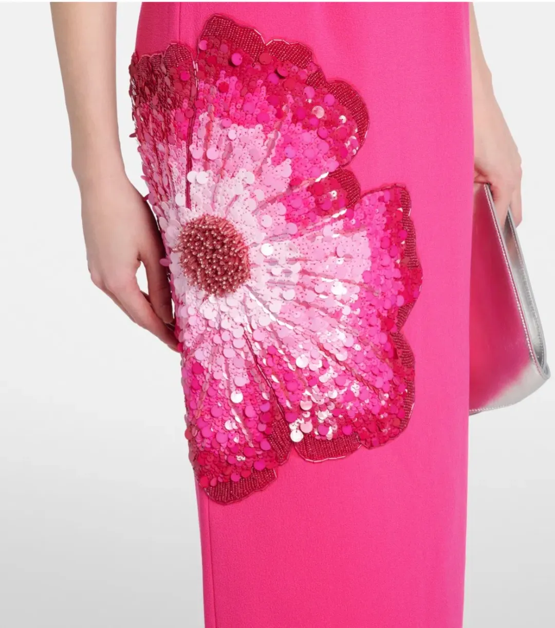 REBECCA VALLANCE Layana Midi Dress Raspberry Pink Size 10 for rent on The Volte - main image