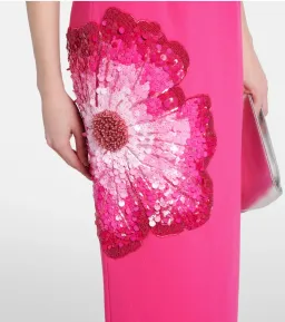 REBECCA VALLANCE Layana Midi Dress Raspberry Pink Size 10 for rent on The Volte - image 4