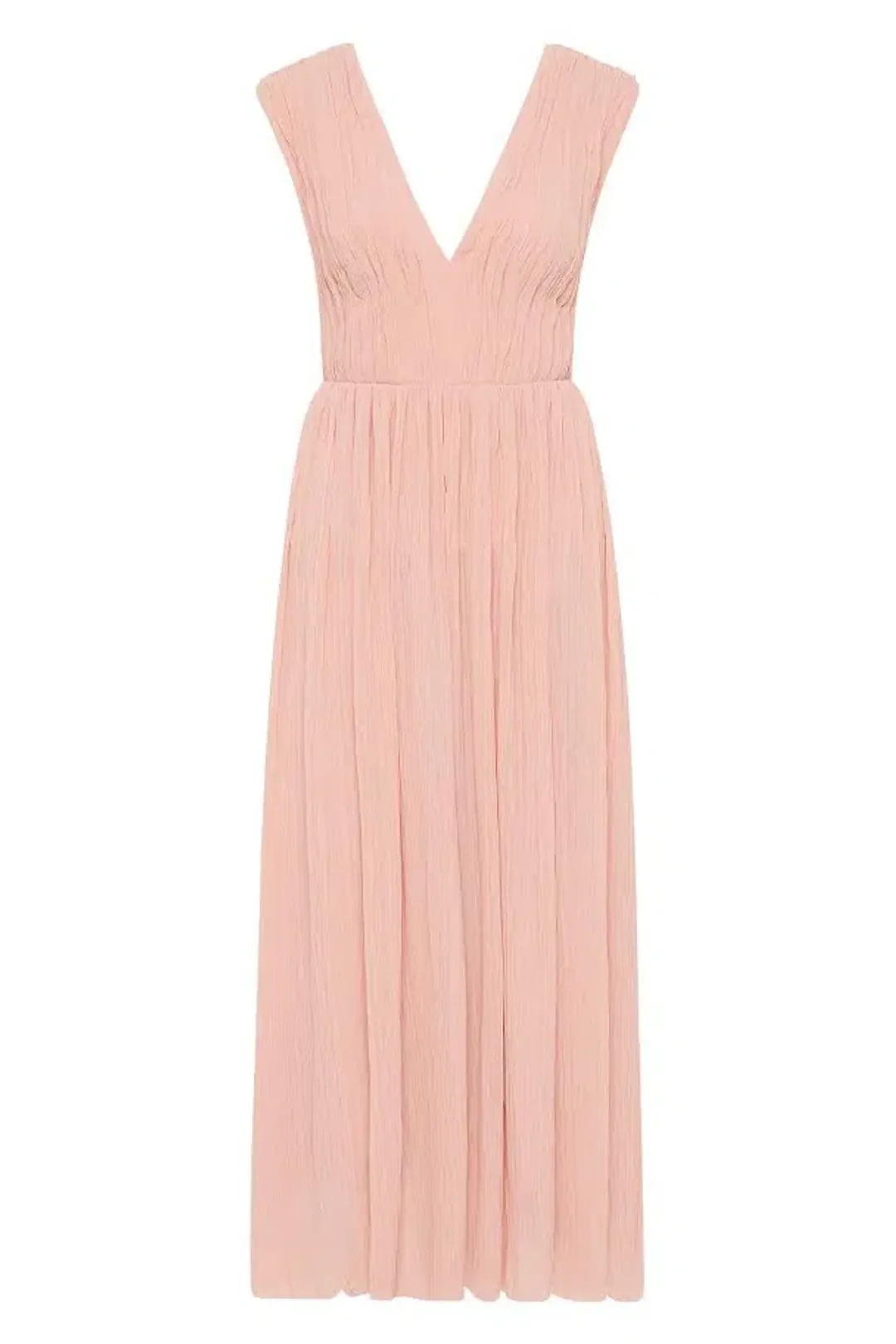 🩷 AJE Becoming Bow Back Midi Dress – Blush Pink – Size AU 10 🩷 for rent on The Volte - main image