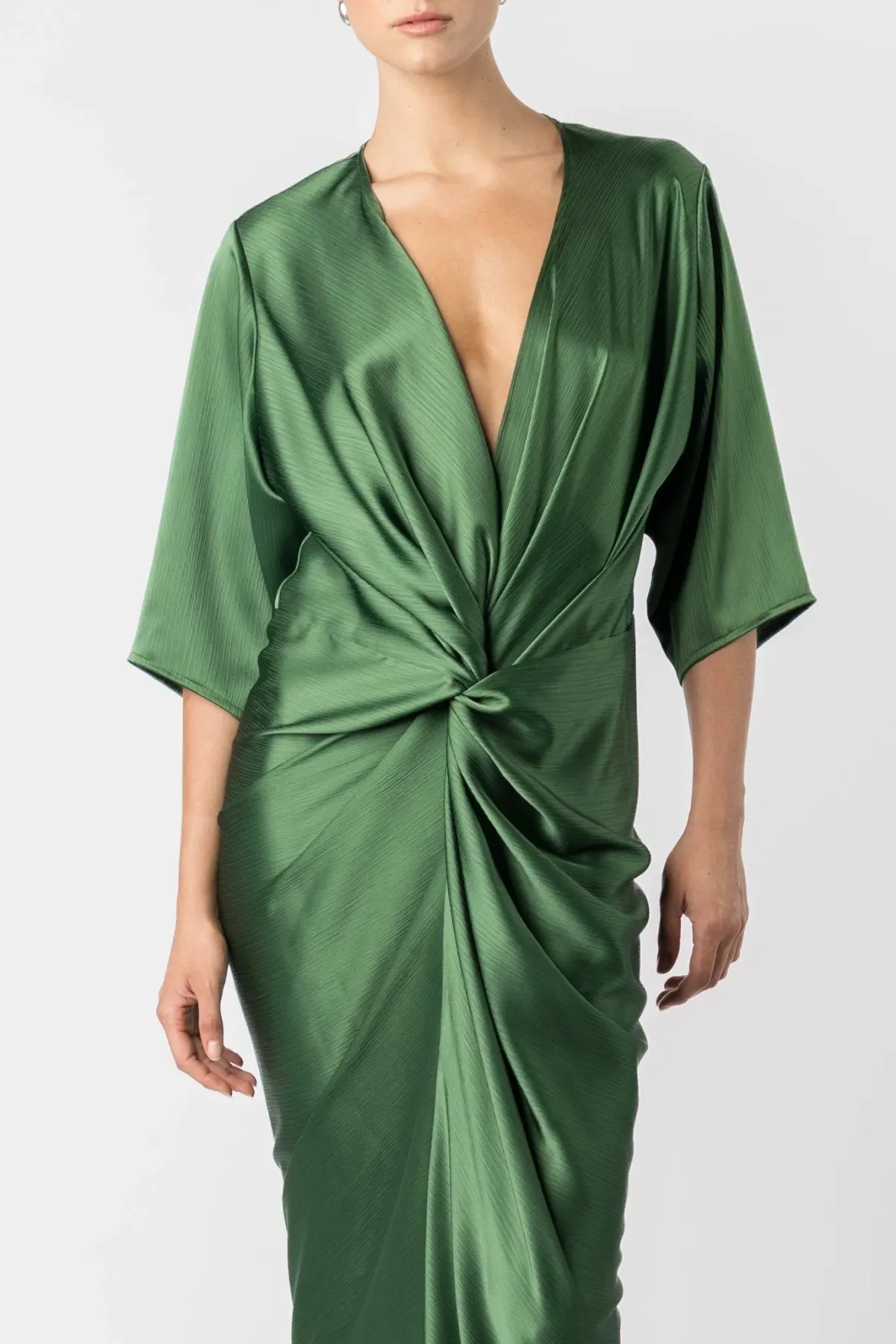 One Fell Swoop Alex Kimono Sleeve Maxi-Matilda Green Size 8 - Image 8