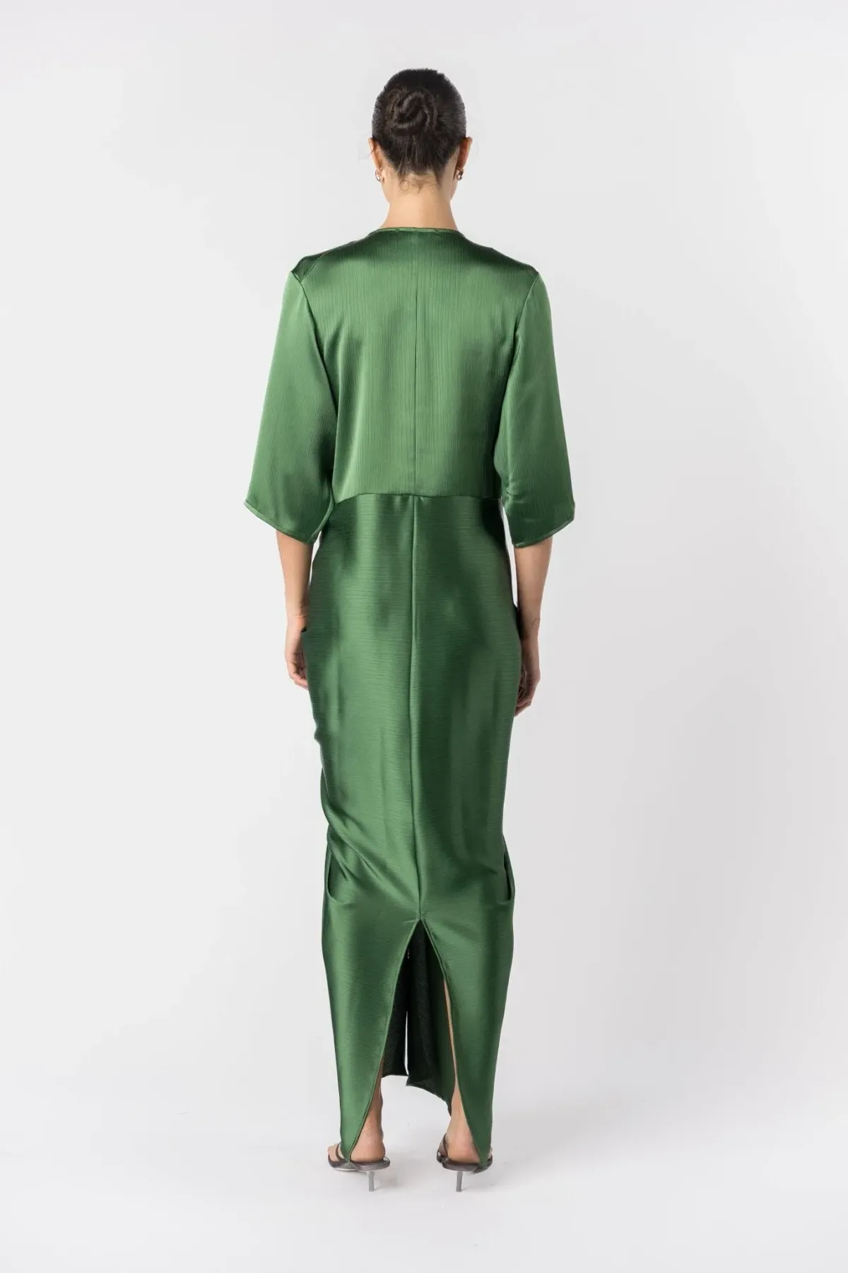 One Fell Swoop Alex Kimono Sleeve Maxi-Matilda Green Size 8 - Image 5