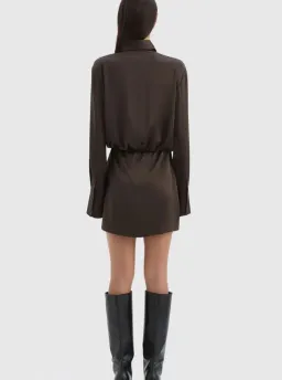 Sir Sorrento Shirtdress in Chocolate Size 1/8 for rent on The Volte - image 3