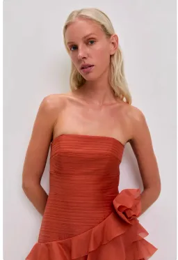 Aje Canyon Gown in Coral Clay Size 10 for rent on The Volte - image 2