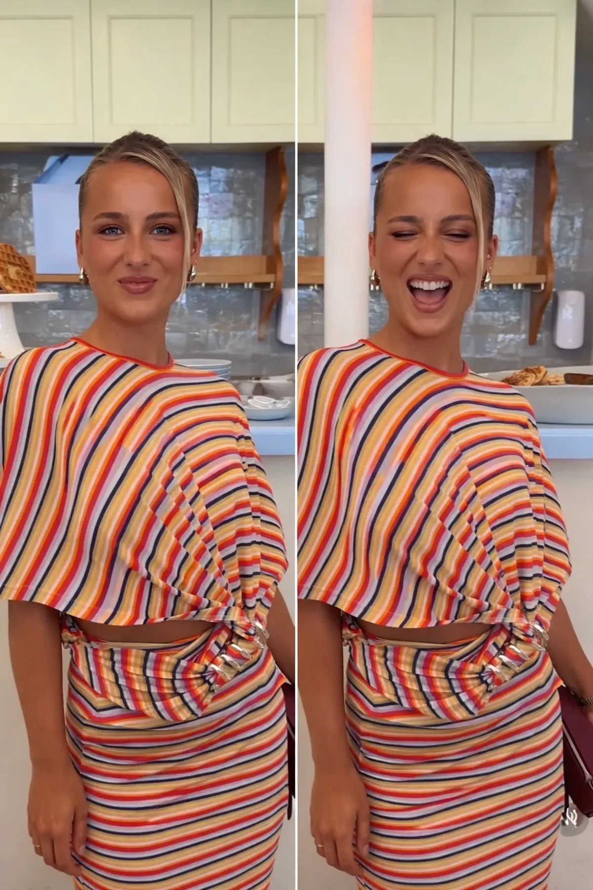 Christopher Esber Calypso Coiled Jersey Tee and Mini Skirt Set size small - Image 2