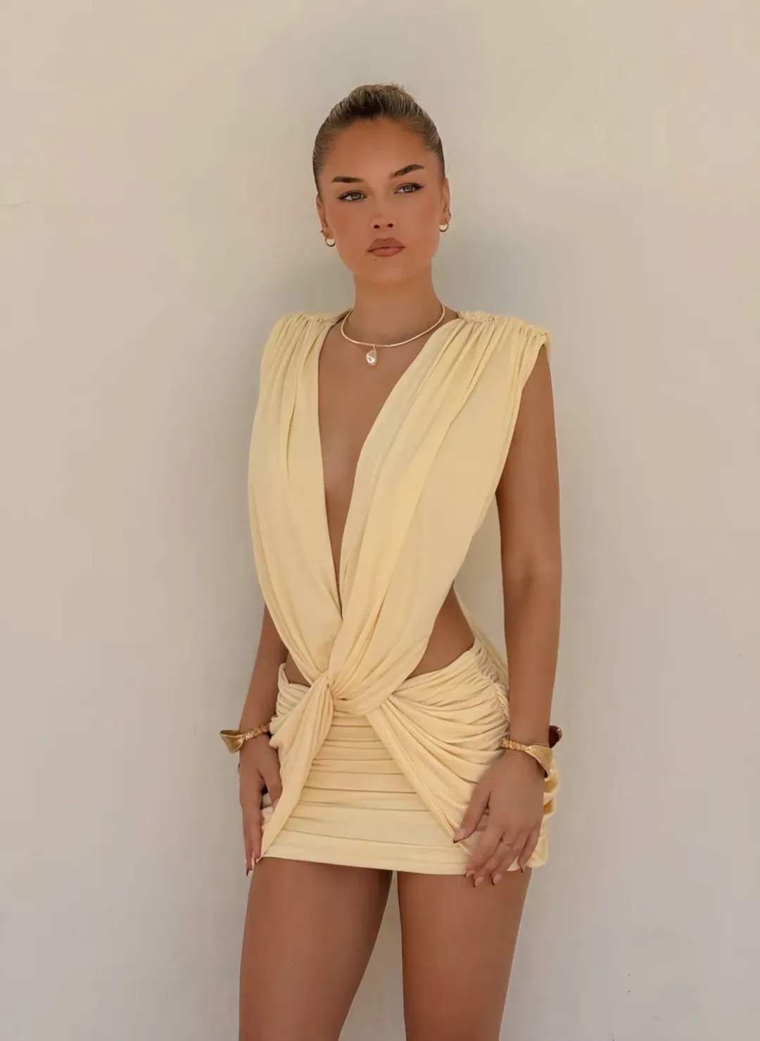 VIVIENNE COLLECTION LILOU DRESS LEMON YELLOW SIZE S (8 AU) for rent on The Volte - main image