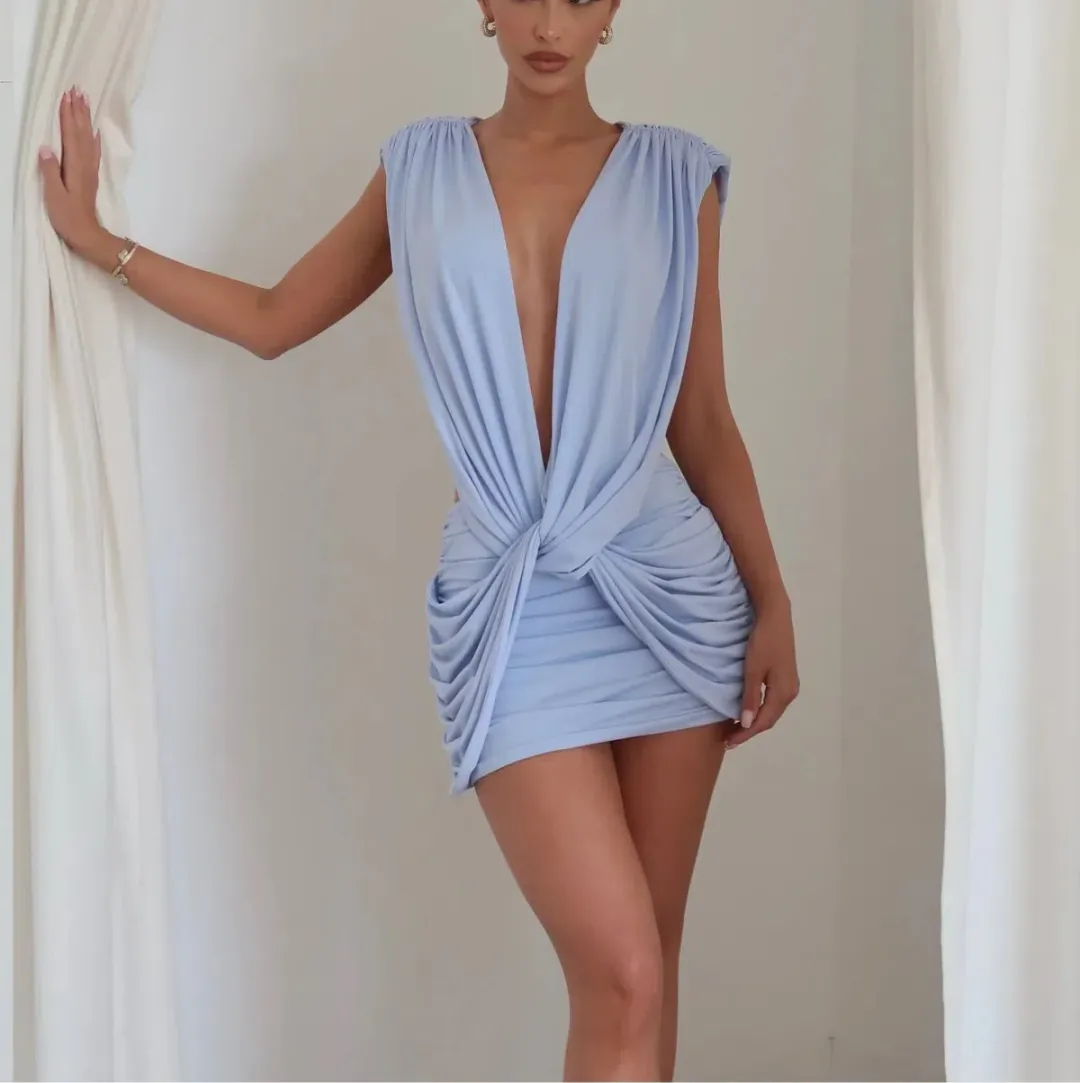 VIVIENNE COLLECTION LILOU DRESS LIGHT BLUE SIZE S (8 AU) for rent on The Volte - main image