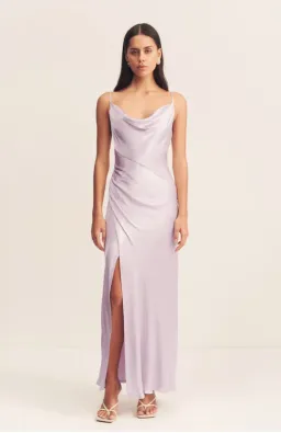Shona Joy La Lune Cowl Neck Midi Dress - Lilac size 6 for rent on The Volte - image 1