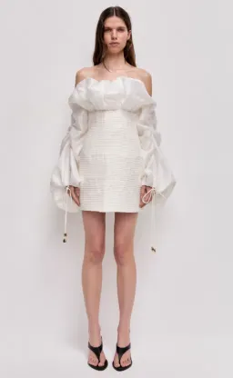 AJE Maxima Mini Dress Ivory Size 8 for rent on The Volte - image 1