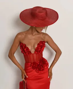 MADOH. Red midi dress for rent on The Volte - image 1