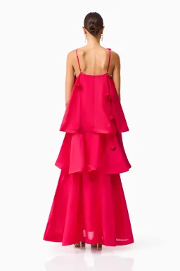 Elliatt Thalia Tiered Gown size XXL / 16 Pink for rent on The Volte - image 4