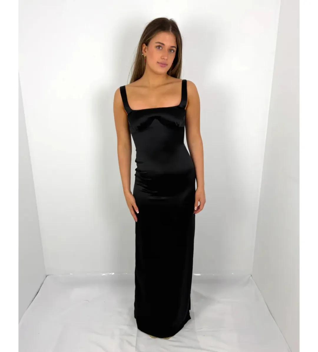 Natalie Rolt Crystal Gown in Black Size 1/AU8 for rent on The Volte - main image